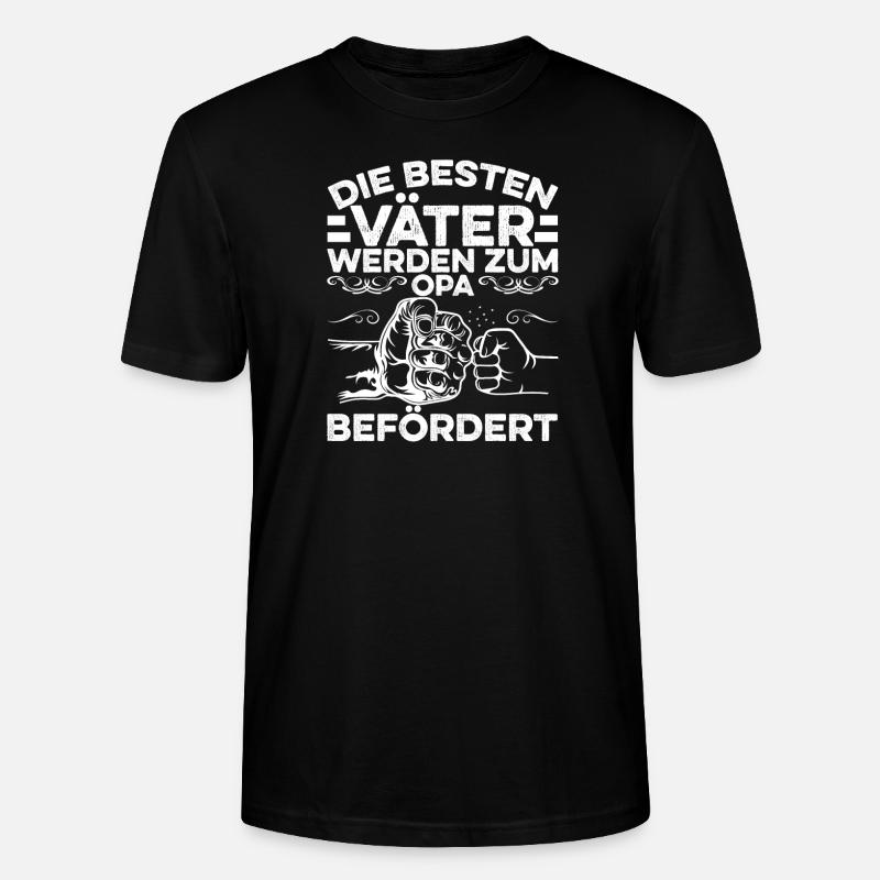 Besten Väter werden Opa - Stanley/Stella Unisex Bio-T-Shirt CRAFTER - Schwarz