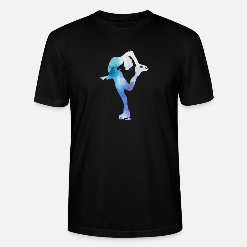 Eiskunstlauf-Geschenk Eislaufschuh - Stanley/Stella Unisex Bio-T-Shirt CRAFTER - Schwarz