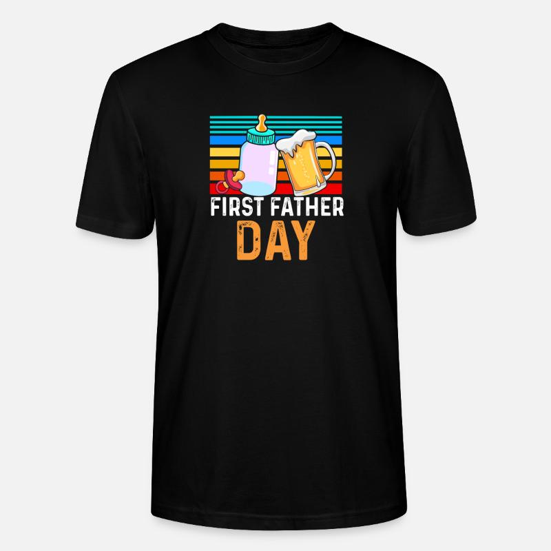 First Father Day - Stanley/Stella Unisex Bio-T-Shirt CRAFTER - Schwarz