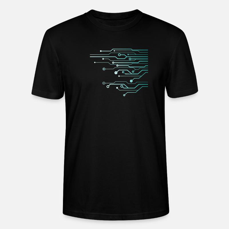 Computer Circuit Engineer Computer Nerd - Stanley/Stella CRAFTER Unisex Organic T-Shirt - black