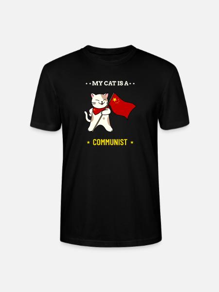 Mon chat est communiste - T-shirt bio CRAFTER Stanley Stella Unisexe - noir