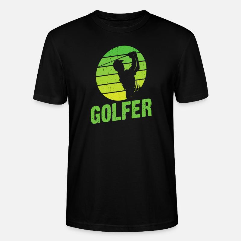 Golf Golfer Golfplatz Geschenk - Stanley/Stella Unisex Bio-T-Shirt CRAFTER - Schwarz