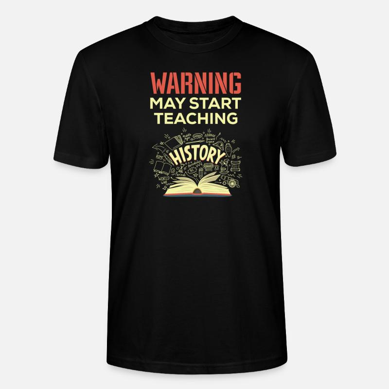 Histoire Alerte Professeur d’histoire - T-shirt bio CRAFTER Stanley Stella Unisexe - noir