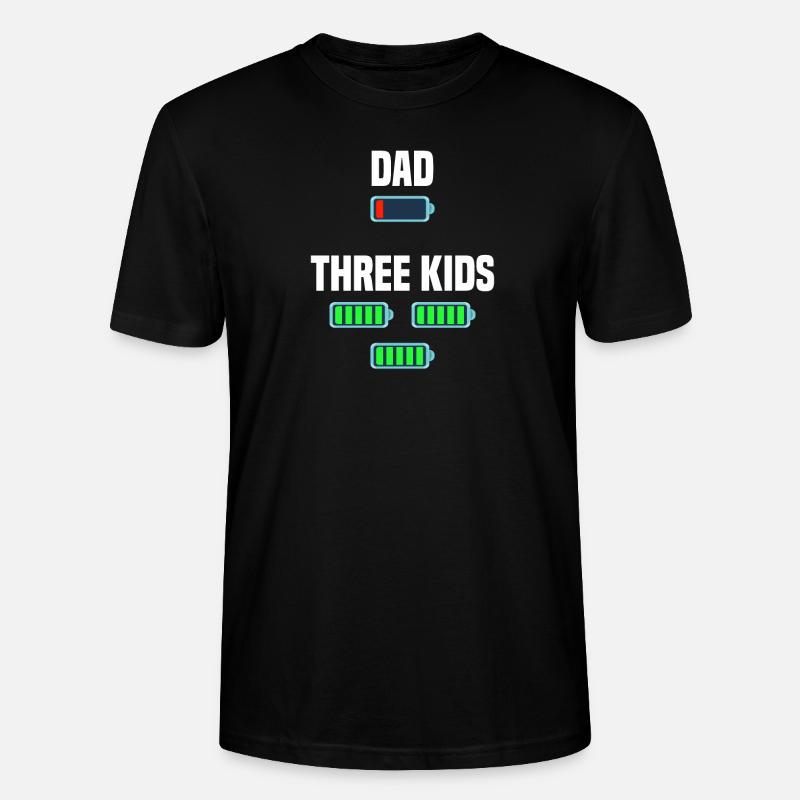 Dad und Drillinge - Stanley/Stella Unisex Bio-T-Shirt CRAFTER - Schwarz