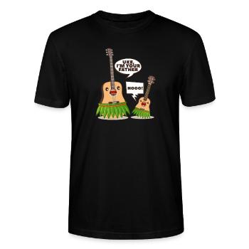 Gitarre Witze & lustige Ukulele für Musikliebhaber - Stanley/Stella Unisex Bio-T-Shirt CRAFTER - Schwarz - Vorne - Alina (178cm) & Michal (187cm)