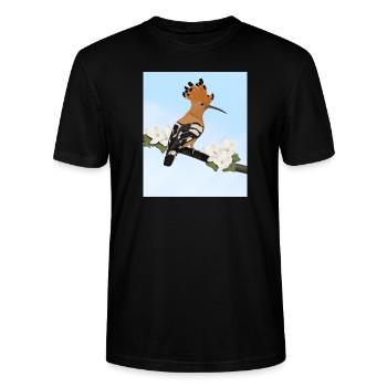 Wiedehopf Vogel Gartenvogel Singvogel Ornithologe - Stanley/Stella Unisex Bio-T-Shirt CRAFTER - Schwarz - Vorne - Alina (178cm) & Michal (187cm)