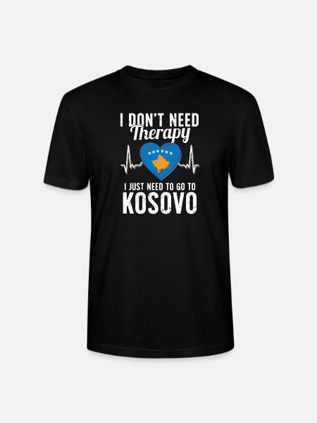 Kosovo flag I Kosovan Souvenirs - Stanley/Stella CRAFTER Unisex Organic T-Shirt - black