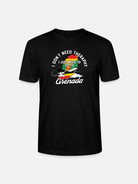 Grenada flag I Grenada Souvenirs - Stanley/Stella CRAFTER Unisex Organic T-Shirt - black