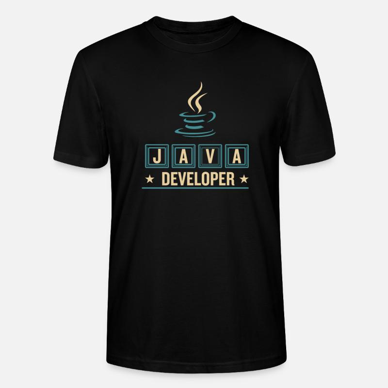 Java Developer Coffee Kaffee - Stanley/Stella Unisex Bio-T-Shirt CRAFTER - Schwarz