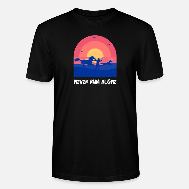 Pferd Hund Pony - Stanley/Stella Unisex Bio-T-Shirt CRAFTER - Schwarz