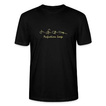 Fliegenfischen Knoten - Stanley/Stella Unisex Bio-T-Shirt CRAFTER - Schwarz - Vorne - Alina (178cm) & Michal (187cm)
