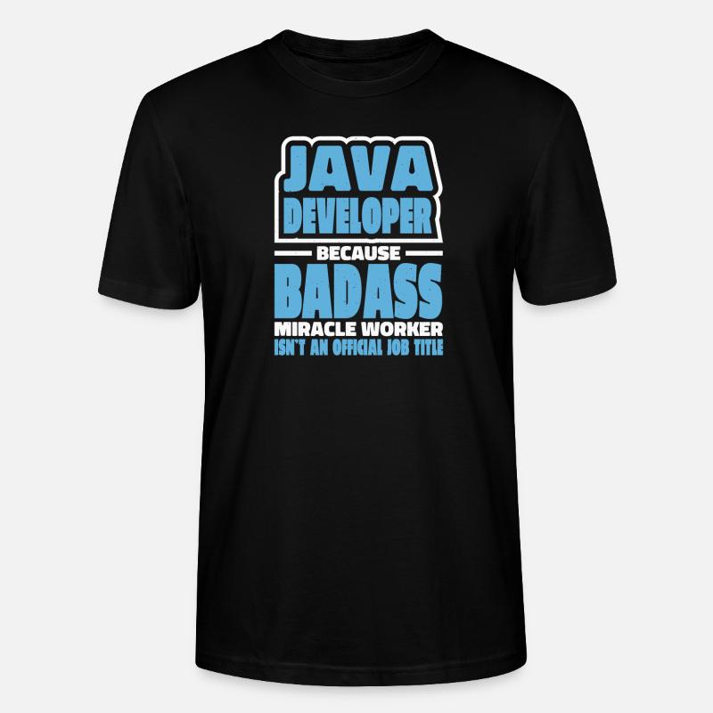 Java Developer Badass - T-shirt bio CRAFTER Stanley Stella Unisexe - noir