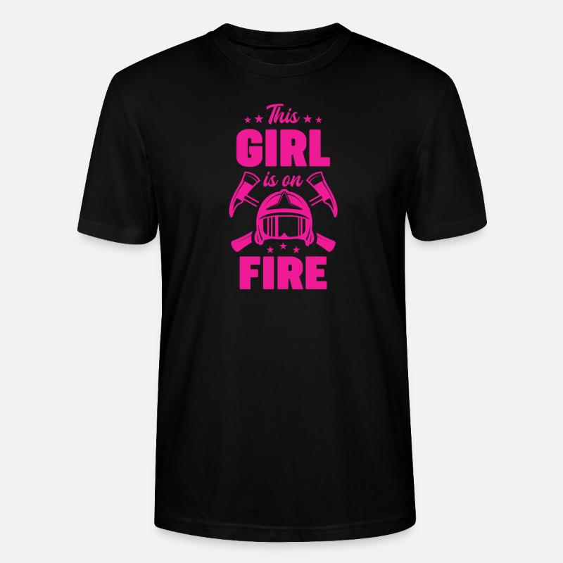 Pompier Firefighter Princesse Princesse Princesse - T-shirt bio CRAFTER Stanley Stella Unisexe - noir