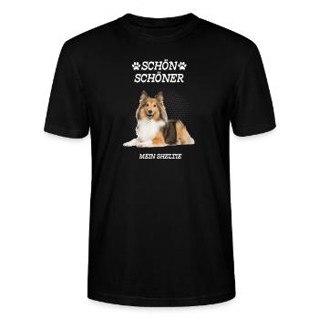 Schön Schöner Mein Sheltie - Stanley/Stella Unisex Bio-T-Shirt CRAFTER - Schwarz - Vorne - Alina (178cm) & Michal (187cm)