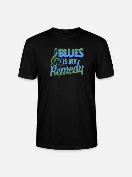 Blues is my Remedy - Stanley/Stella CRAFTER Unisex Organic T-Shirt - black
