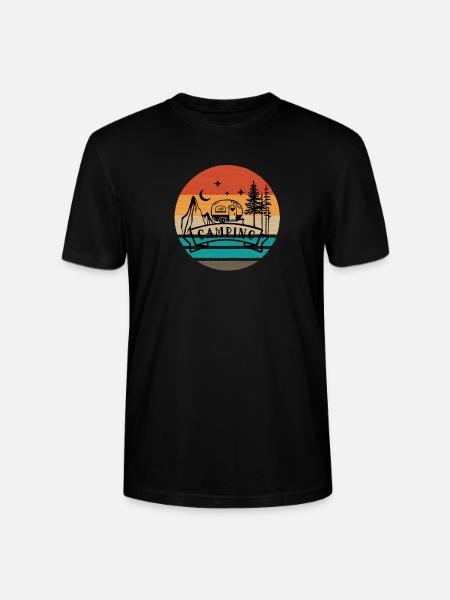 Caravan Camping Fun Camping - Stanley/Stella CRAFTER Unisex Organic T-Shirt - black