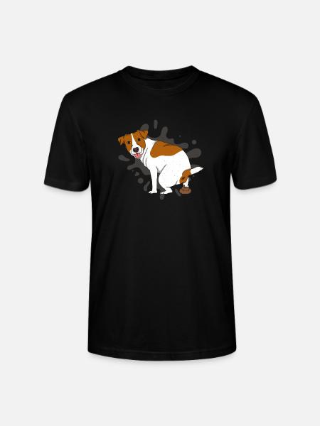 JACK RUSSELL TERRIER poops poop pile - Stanley/Stella CRAFTER Unisex Organic T-Shirt - black