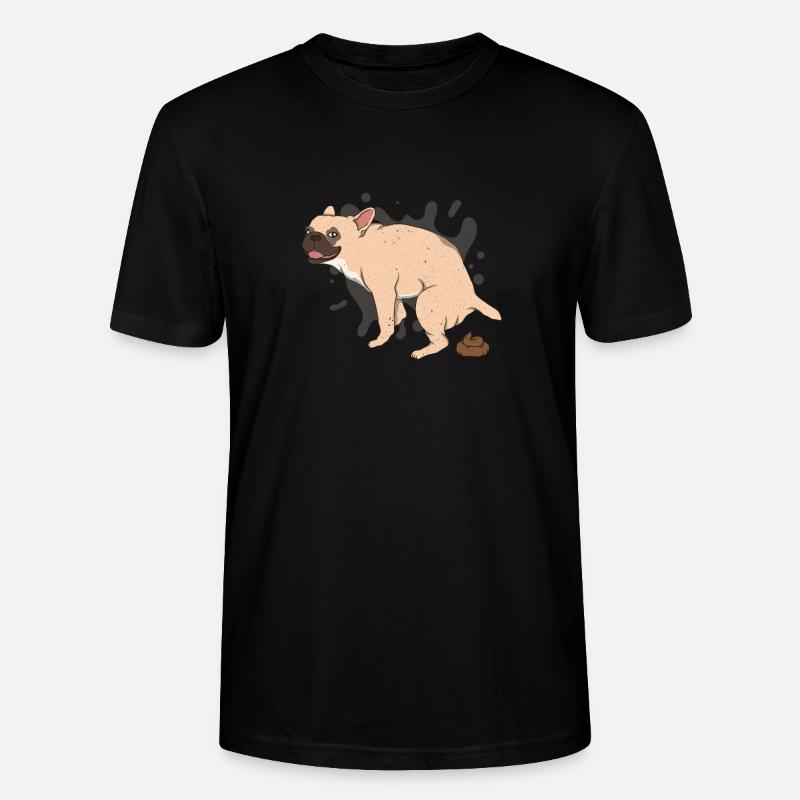 FRENCHIE kackt Kackhaufen - Stanley/Stella Unisex Bio-T-Shirt CRAFTER - Schwarz