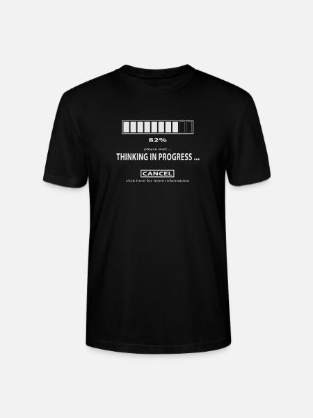 Thinking in progress... Ladesymbol Thinking - Stanley/Stella Unisex Bio-T-Shirt CRAFTER - Schwarz