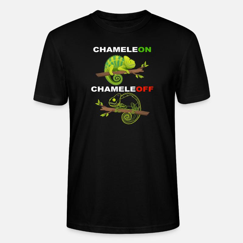 Drôle de caméléon - ChameleON ChameleOFF - T-shirt bio CRAFTER Stanley Stella Unisexe - noir