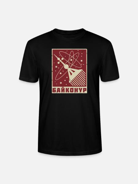 Baikonur Soviet Union Russia Communism - Stanley/Stella CRAFTER Unisex Organic T-Shirt - black