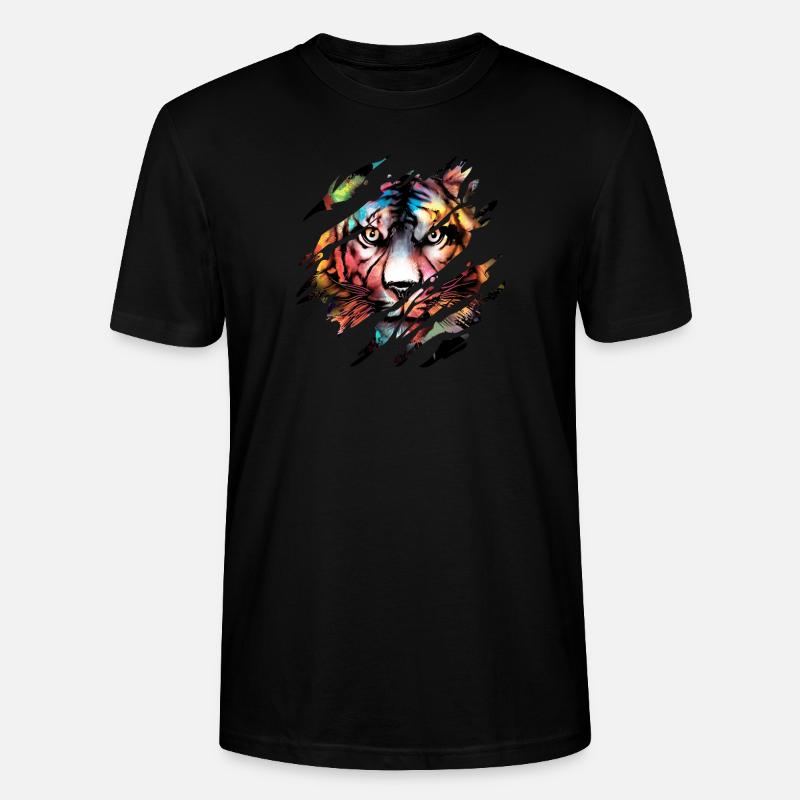 Bengal Tiger Scratch Claw - Stanley/Stella Unisex Bio-T-Shirt CRAFTER - Schwarz