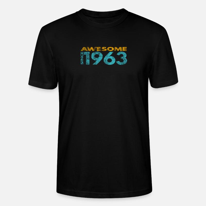 Awesome since 1963 - Stanley/Stella Unisex Bio-T-Shirt CRAFTER - Schwarz