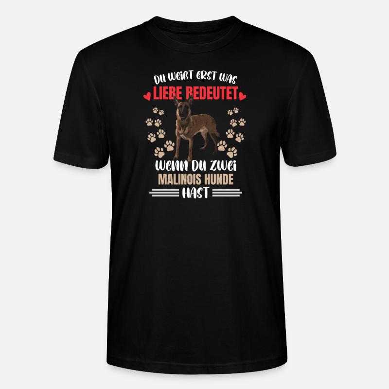 Echte Malinois Liebe - Stanley/Stella Unisex Bio-T-Shirt CRAFTER - Schwarz