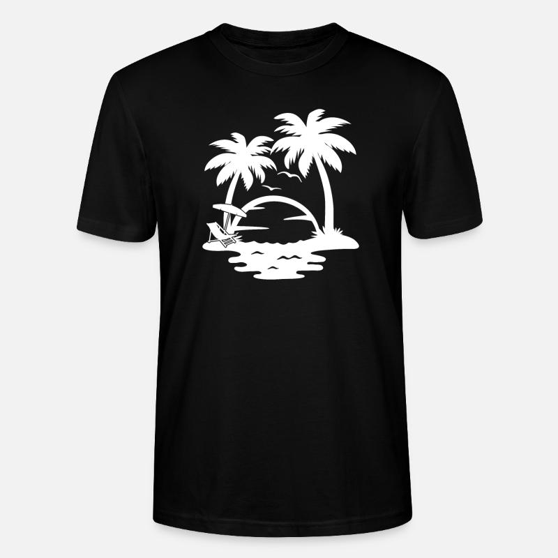 Palmen - Stanley/Stella Unisex Bio-T-Shirt CRAFTER - Schwarz