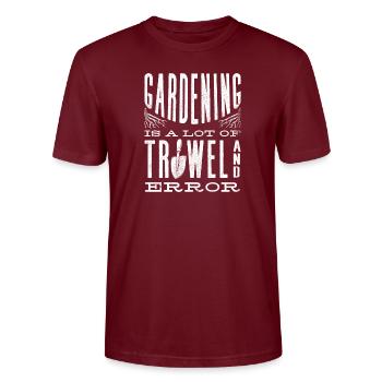 Horticulture Horticulteur Jardinage Truelle Et - T-shirt bio CRAFTER Stanley Stella Unisexe - bordeaux - Devant - Alina (178cm) & Michal (187cm)