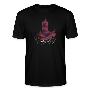 Waischenfeld - Steinerner Beutel - Franconian - Stanley/Stella CRAFTER Unisex Organic T-Shirt - black - Front - Alina (178cm) & Michal (187cm)