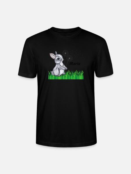 Rabbit Name Gift Maria - Stanley/Stella CRAFTER Unisex Organic T-Shirt - black