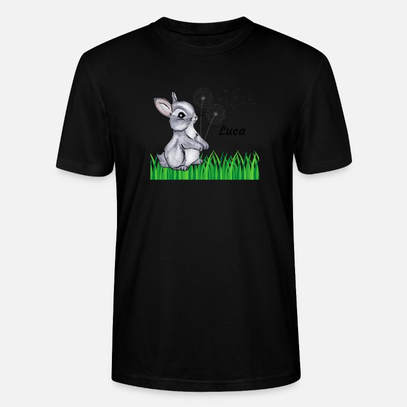 Hase Name Geschenk Luca - Stanley/Stella Unisex Bio-T-Shirt CRAFTER - Schwarz