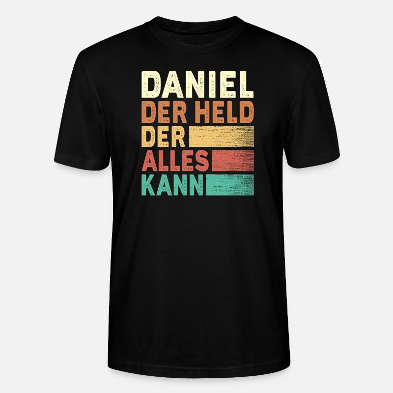 Daniel Name Geschenk - Stanley/Stella Unisex Bio-T-Shirt CRAFTER - Schwarz