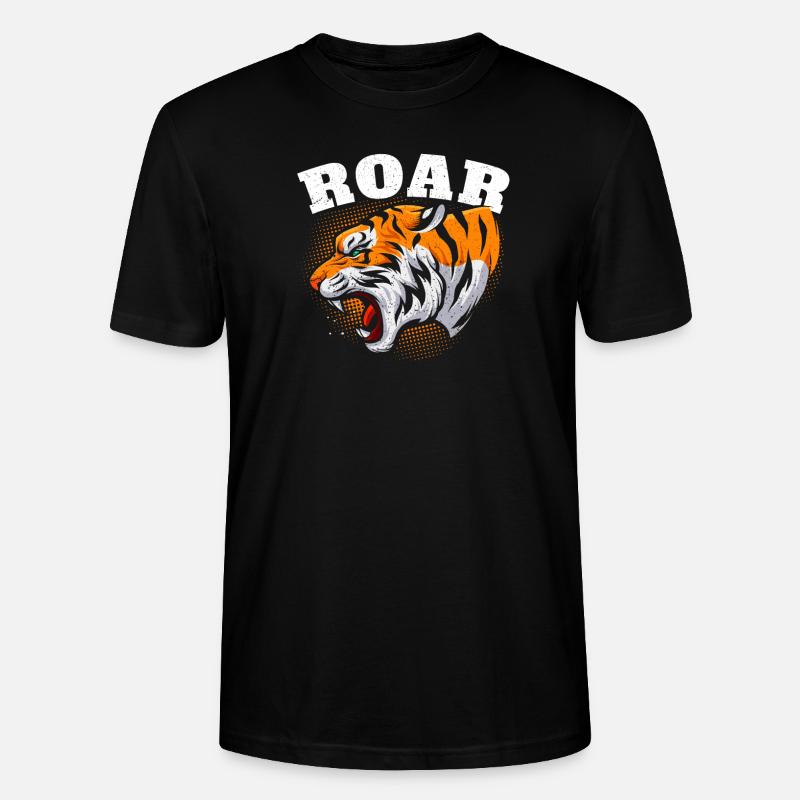 Tiger Brüllen - Stanley/Stella Unisex Bio-T-Shirt CRAFTER - Schwarz