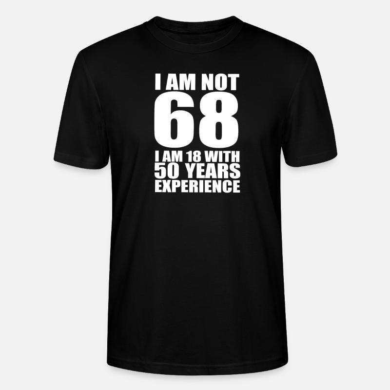 68 with experience gift - Stanley/Stella Unisex Bio-T-Shirt CRAFTER - Schwarz