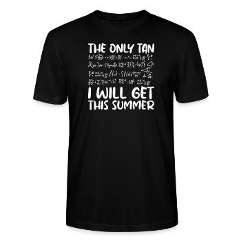 Funny math saying - Stanley/Stella CRAFTER Unisex Organic T-Shirt - black - Front - Alina (178cm) & Michal (187cm)