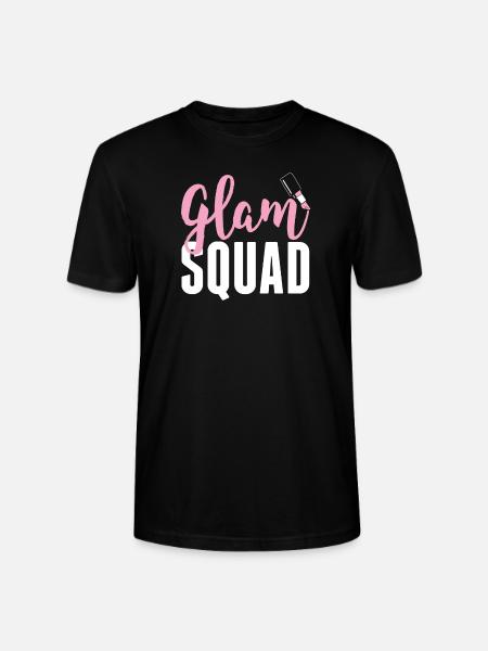 Glam Squad Funny Makeup Cheer - Stanley/Stella CRAFTER Unisex Organic T-Shirt - black