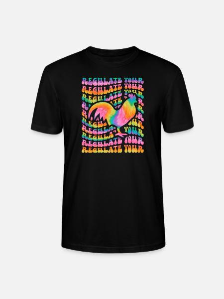 Regulate Your Cock Tie Dye - Stanley/Stella CRAFTER Unisex Organic T-Shirt - black