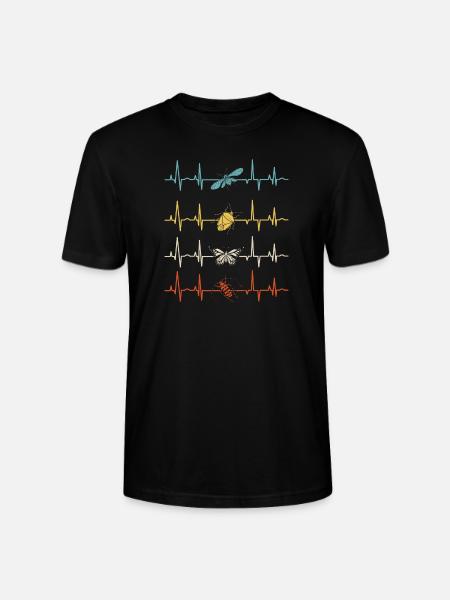 Entomology Entomologist Insects Bugs Heartbeat - Stanley/Stella Unisex Bio-T-Shirt CRAFTER - Schwarz