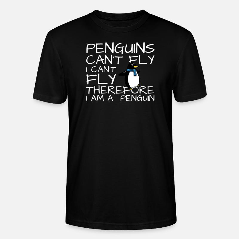 Fliegender Pinguin - Stanley/Stella Unisex Bio-T-Shirt CRAFTER - Schwarz
