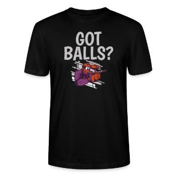 Drôle d’humour Ironic Paintball Game - T-shirt bio CRAFTER Stanley Stella Unisexe - noir - Devant - Alina (178cm) & Michal (187cm)