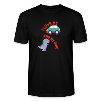 Birthday - Stanley/Stella CRAFTER Unisex Organic T-Shirt - black - Front - Alina (178cm) & Michal (187cm)
