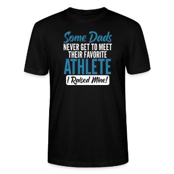 Père athlétique - T-shirt bio CRAFTER Stanley Stella Unisexe - noir - Devant - Alina (178cm) & Michal (187cm)
