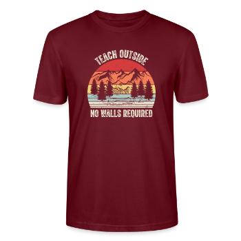 Learning Specialist Online Course Teacher for the Home - Stanley/Stella CRAFTER Unisex Organic T-Shirt - burgundy - Front - Alina (178cm) & Michal (187cm)