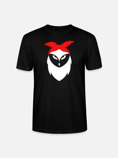 Eule - Stanley/Stella Unisex Bio-T-Shirt CRAFTER - Schwarz