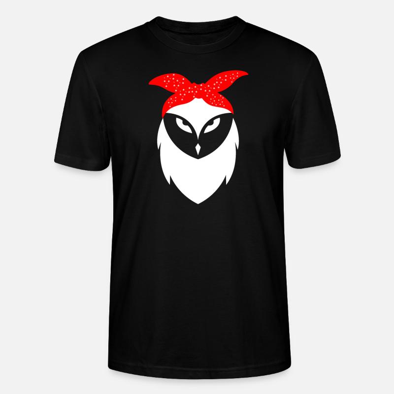 Eule - Stanley/Stella Unisex Bio-T-Shirt CRAFTER - Schwarz