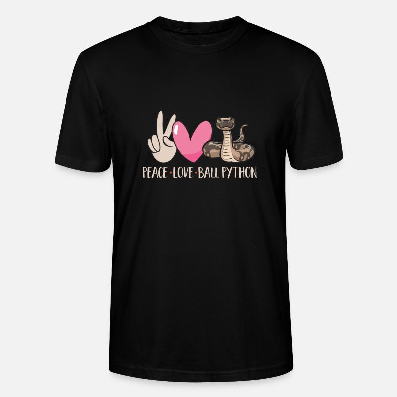 Ball Python Schlange Königspython - Stanley/Stella Unisex Bio-T-Shirt CRAFTER - Schwarz