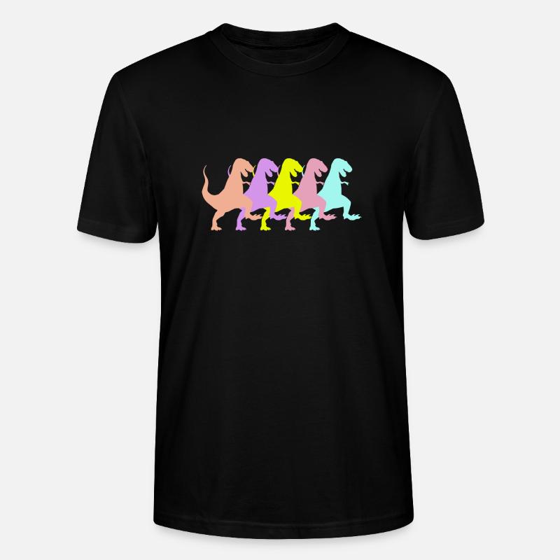 Dinosaurs Dancing Dinos Mob II - Stanley/Stella Unisex Bio-T-Shirt CRAFTER - Schwarz