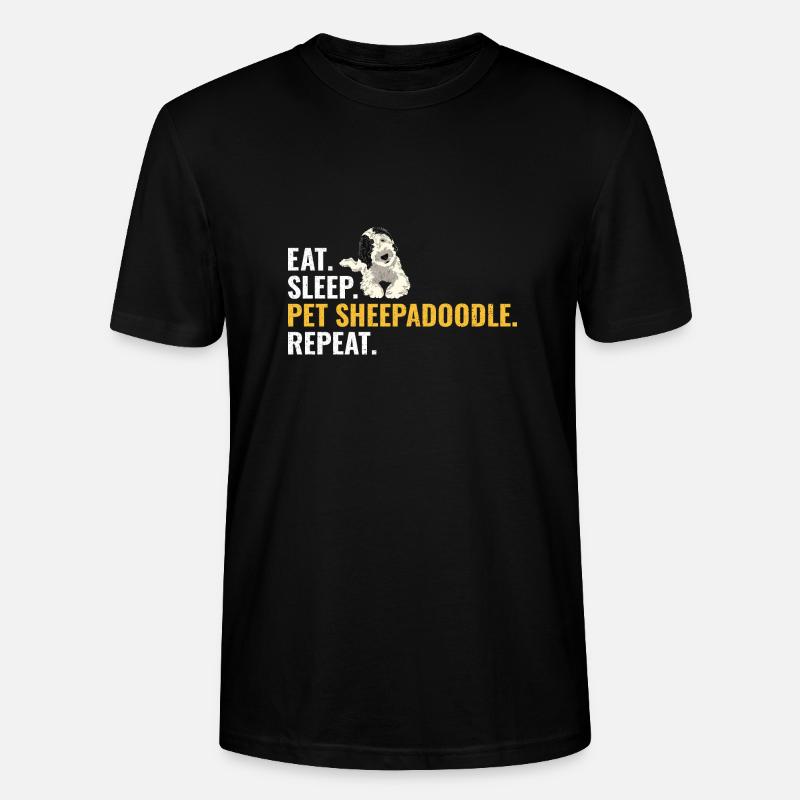 Sheepadoodle Doodle Hund - Stanley/Stella Unisex Bio-T-Shirt CRAFTER - Schwarz